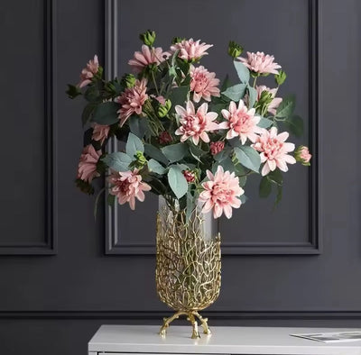 Modern Luxury Metallic Glass Vase