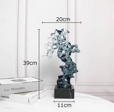 Crystal Blue Elegance Table Ornament