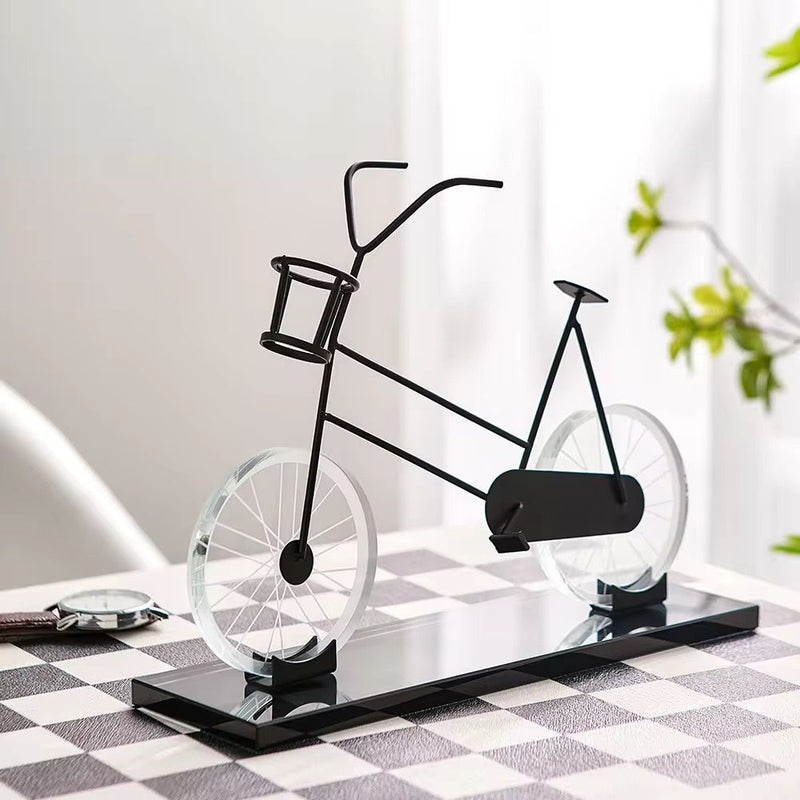 Modern Crystal Bicycle Table Decor