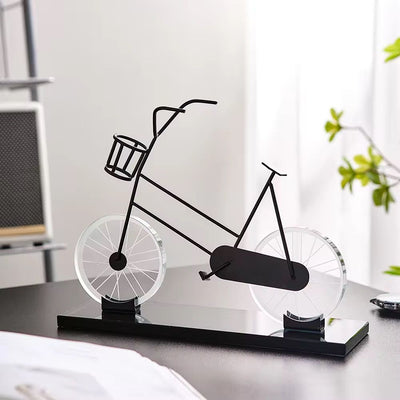 Modern Crystal Bicycle Table Decor