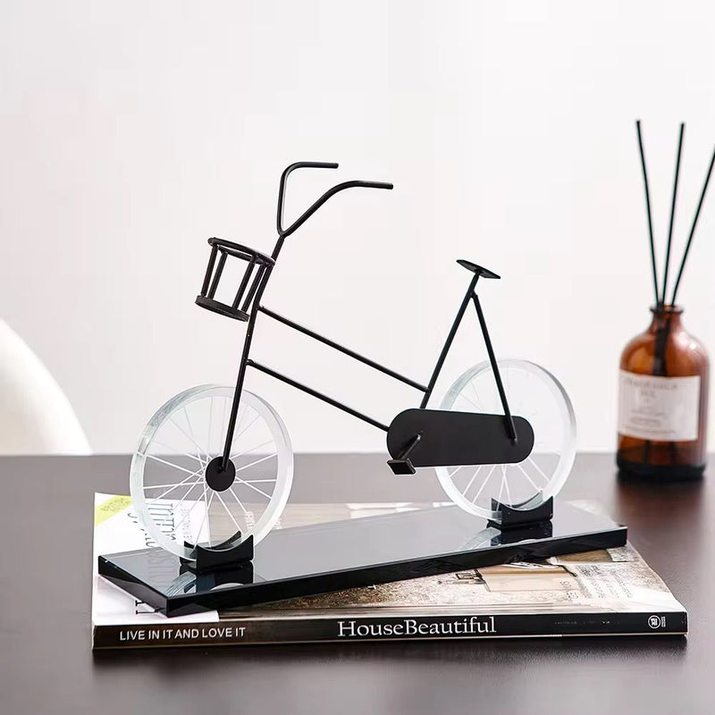 Modern Crystal Bicycle Table Decor