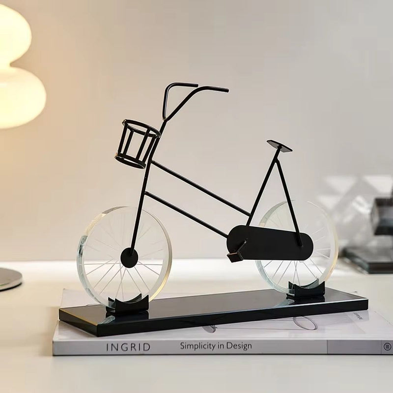 Modern Crystal Bicycle Table Decor