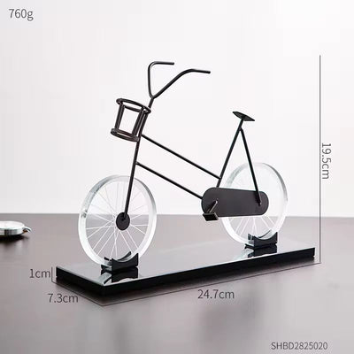 Modern Crystal Bicycle Table Decor