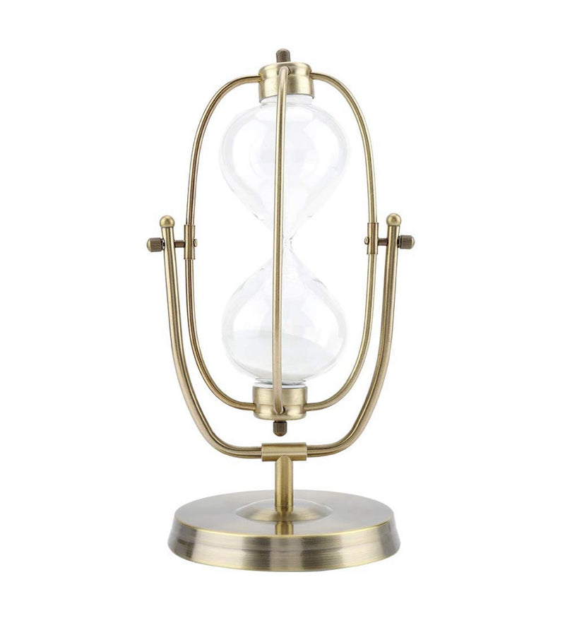 Antique-Style Brass and Glass Timer Set