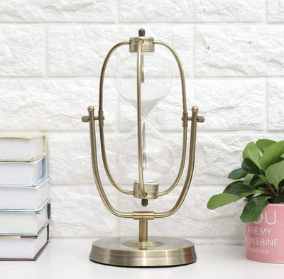 Antique-Style Brass and Glass Timer Set