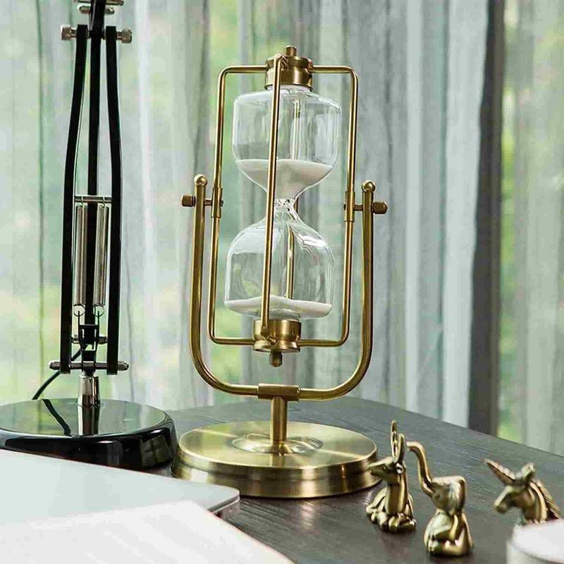 Luxury Brass-Framed Hourglass