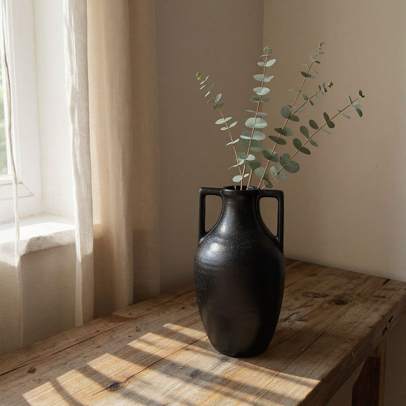 Obsidian Luxe Ceramic Vase