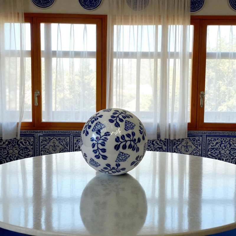 Blue pottery Porcelain Sphere Balls