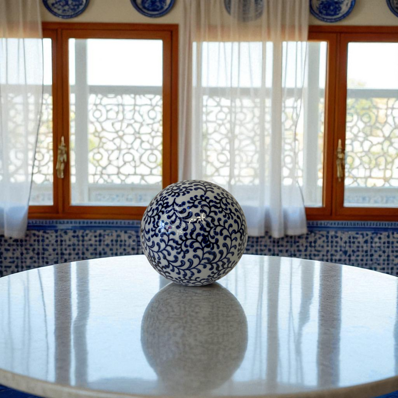Blue pottery Porcelain Sphere Balls