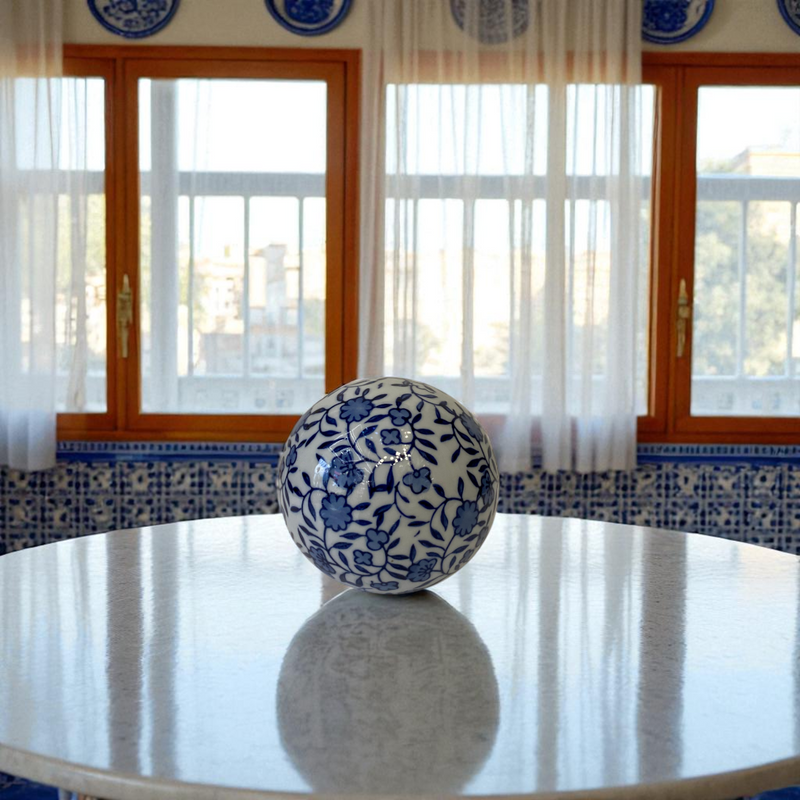 Blue pottery Porcelain Sphere Balls