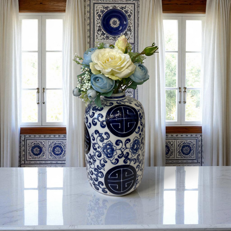 Celestial Harmony: Blue & White Porcelain Jar