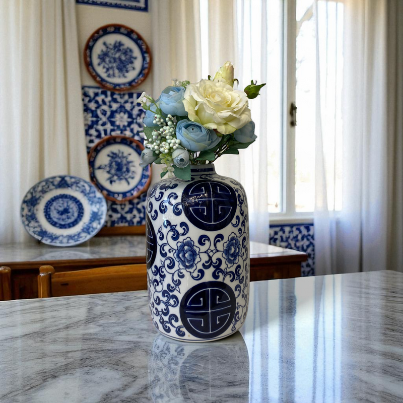 Celestial Harmony: Blue & White Porcelain Jar