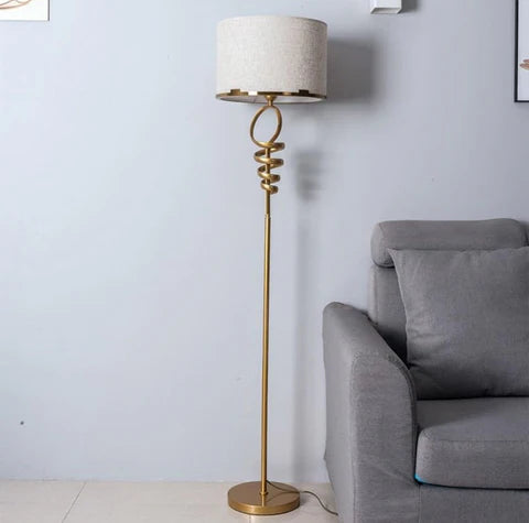 Golden Elegance Rose-Gold Floor Lamp