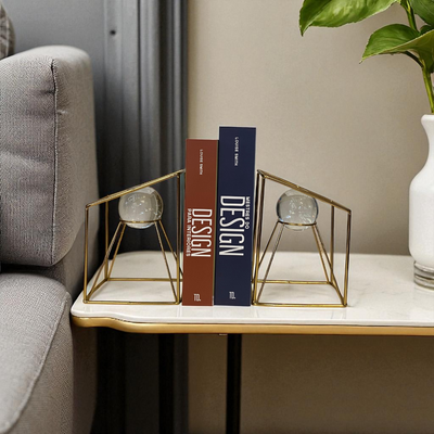Geometric Crystal And Metallic  Bookends