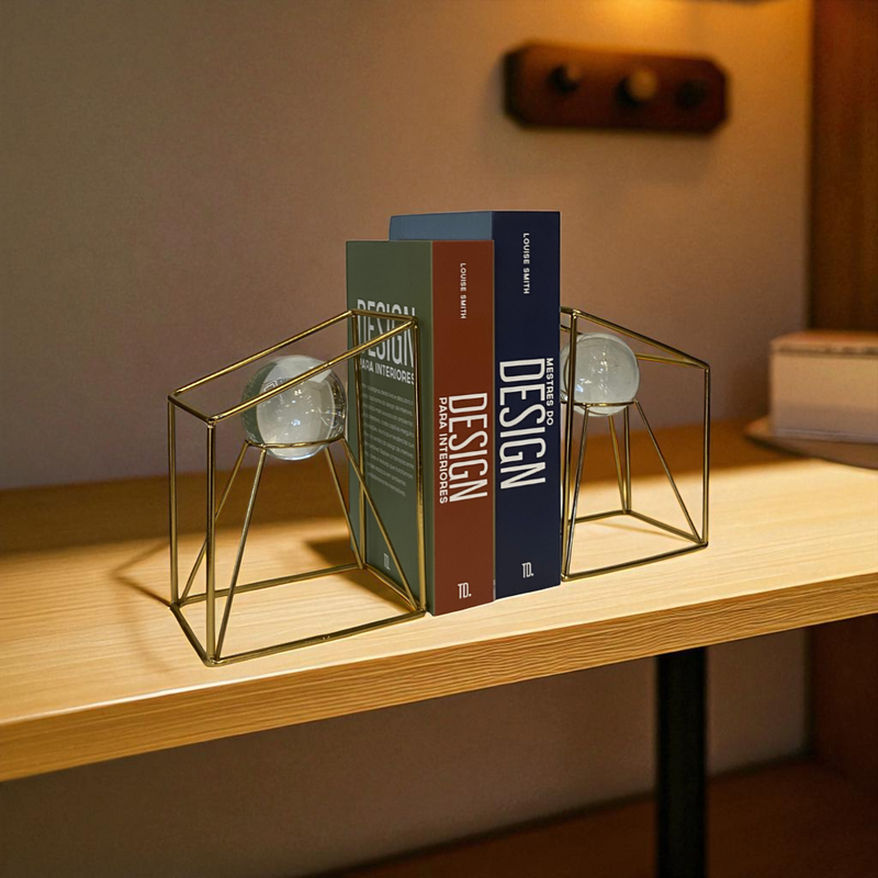 Geometric Crystal And Metallic  Bookends