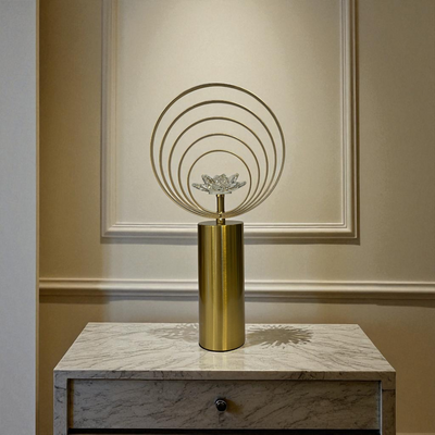 Brass Gold Circular Orb Sculptures