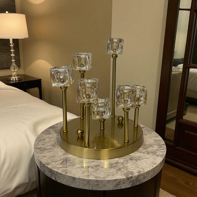 Golden Crystal Multi-Holder Centerpiece