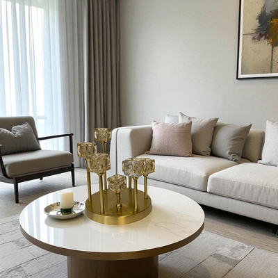 Golden Crystal Multi-Holder Centerpiece