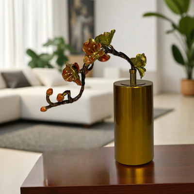Golden Branch Blossom Sculpture