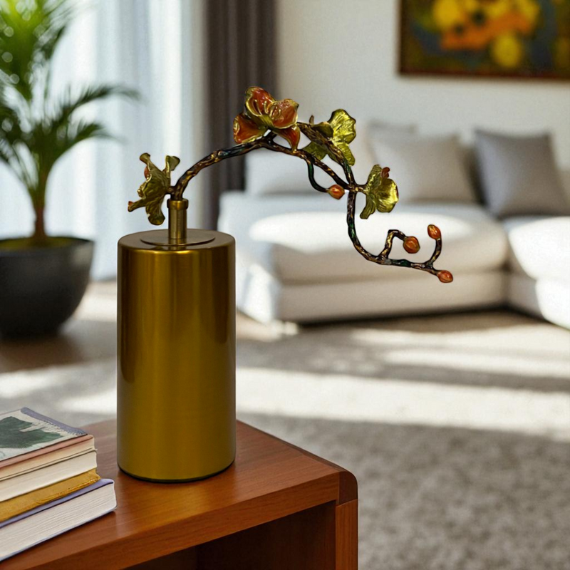 Golden Branch Blossom Sculpture