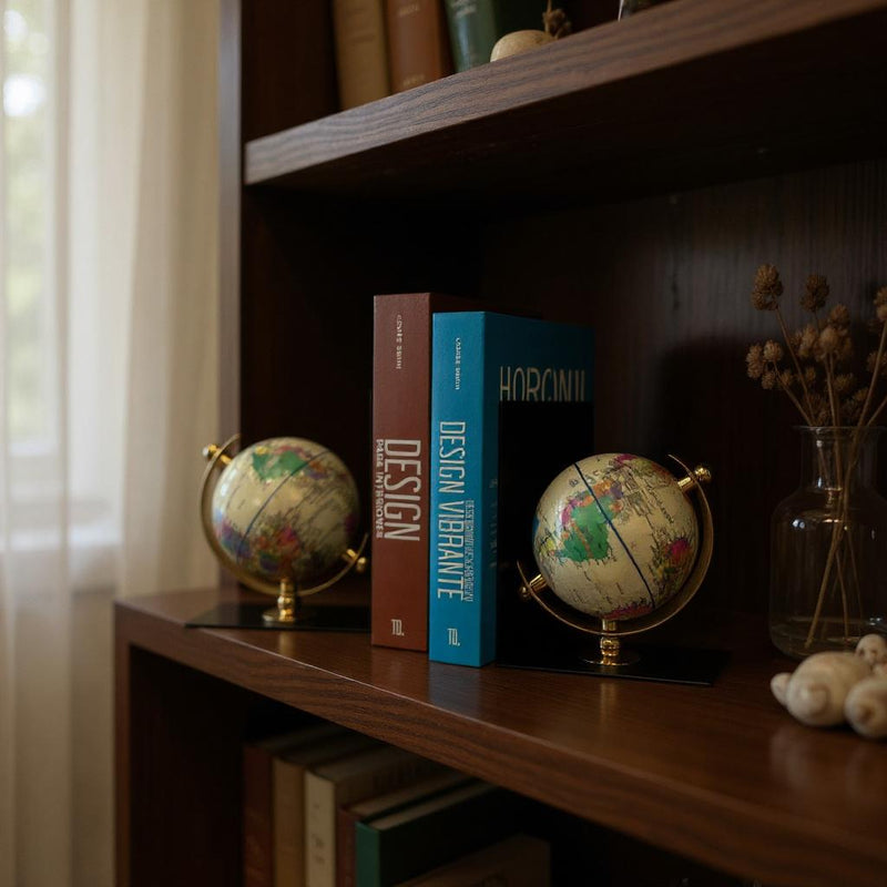Golden Globe Bookends (Pair)