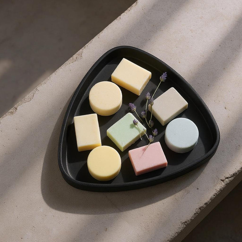 Onyx Triangle Leather Tray Set (2-Piece)