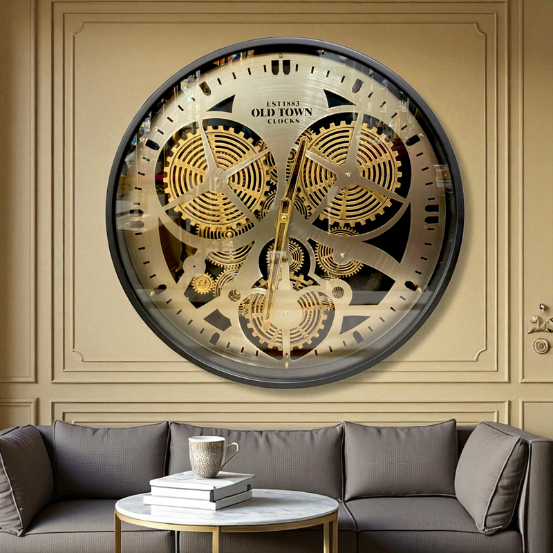 Old Town Mechanism Gear Wall Clock