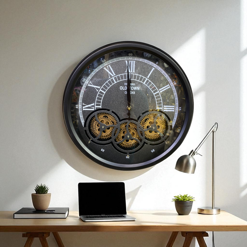 Old Town Gear Skeleton Wall Clock