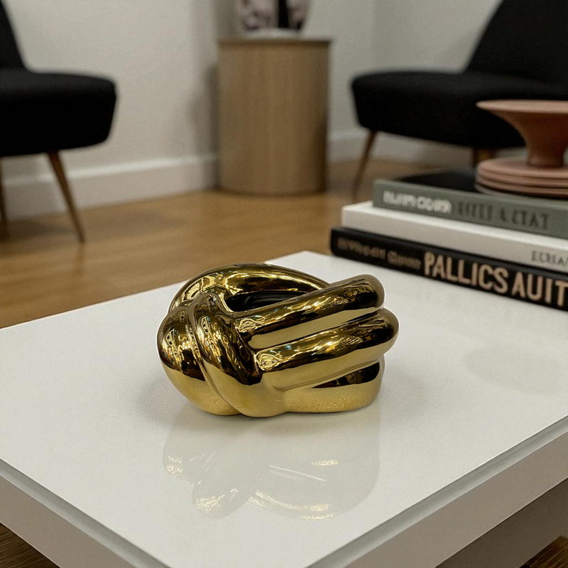 Puffed Knot Ceramic Tissue Box