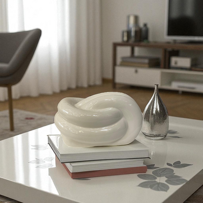 Puffed Knot Ceramic Tissue Box