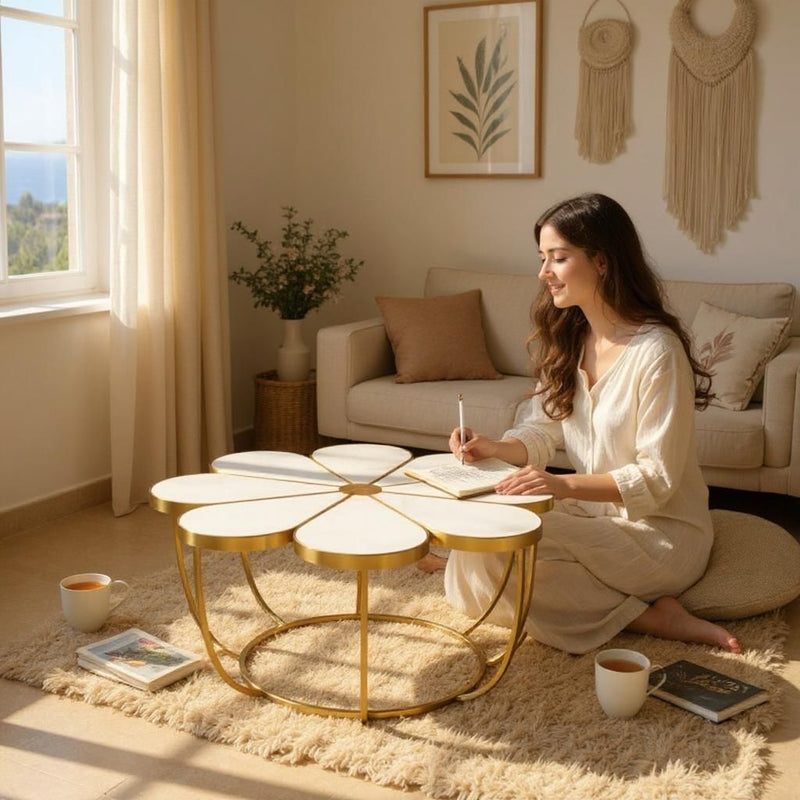 Golden Blossom Centre Table