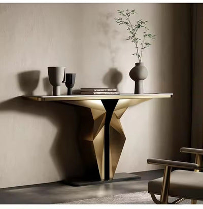 Luxury Gold SS Side Console