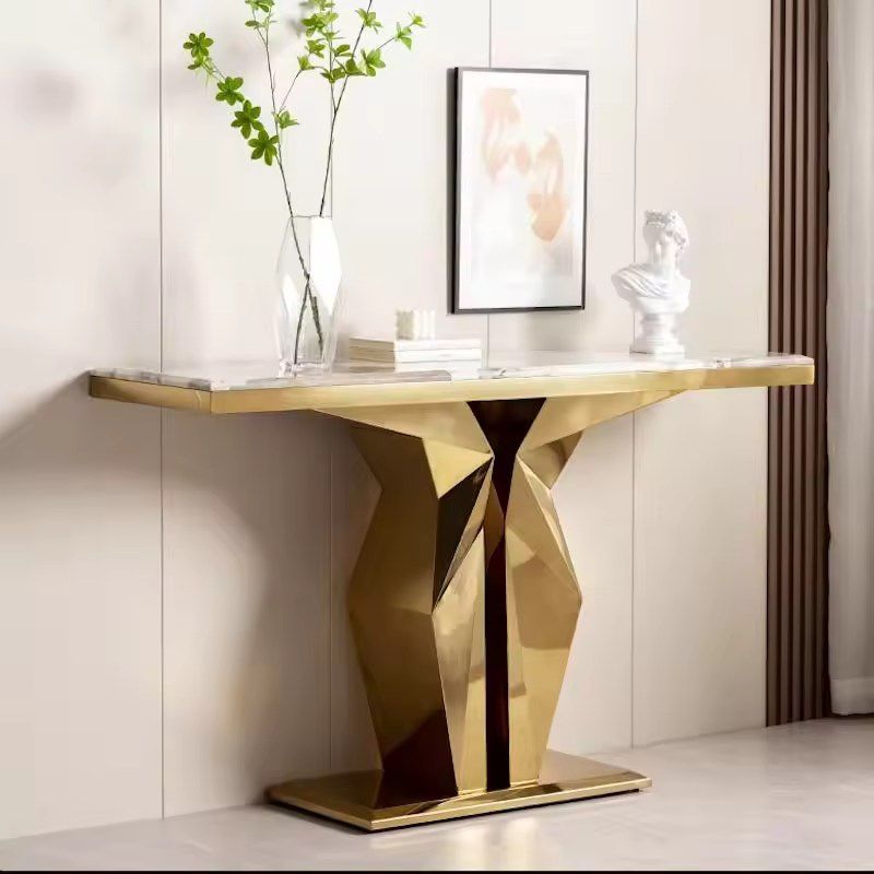 Luxury Gold SS Side Console