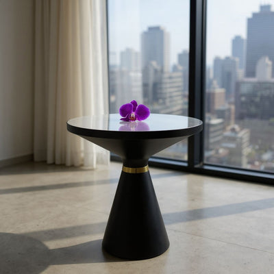 Novo Metallic Marble Coffee Table – White Marble Top