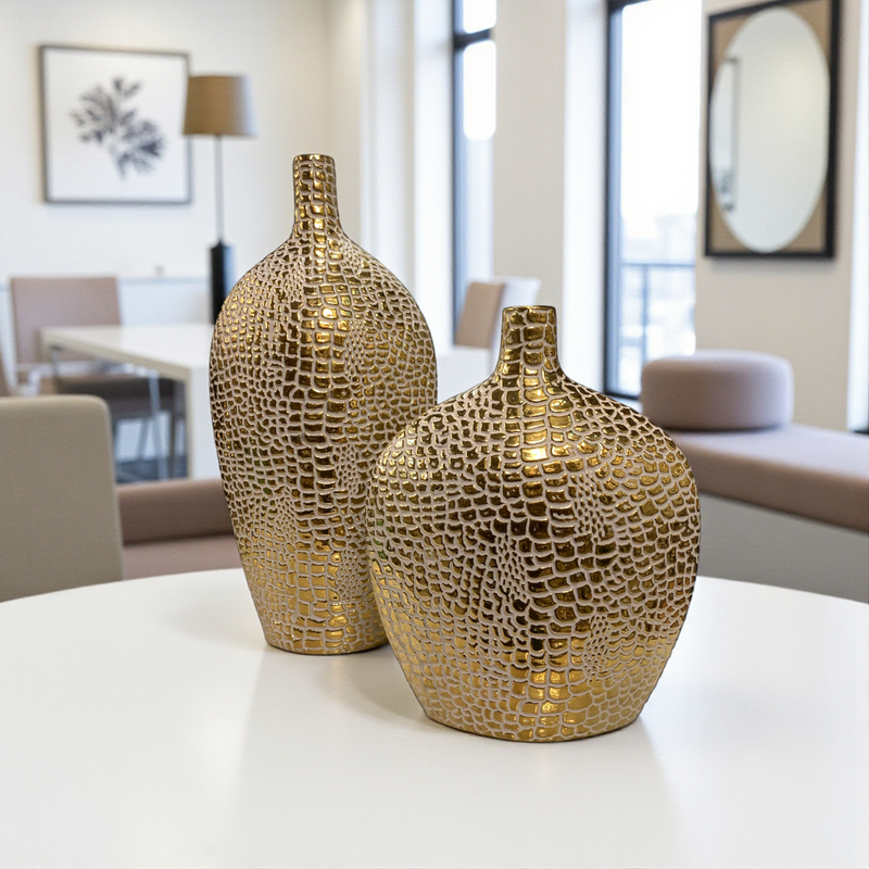 Luxora Mosaic Porcelain Vases