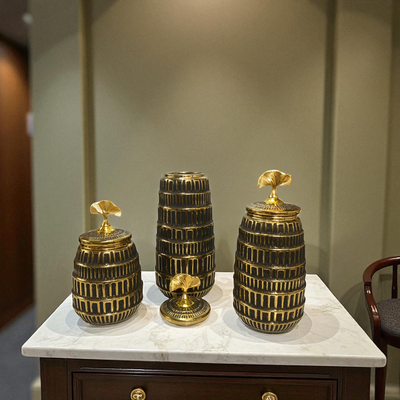 Regalia Falcon Black-Gold Candy Jars
