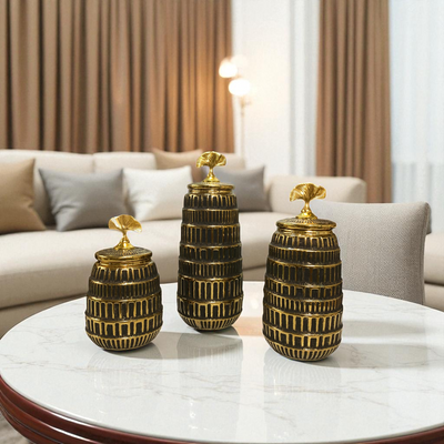 Regalia Falcon Black-Gold Candy Jars
