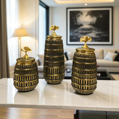 Regalia Falcon Black-Gold Candy Jars