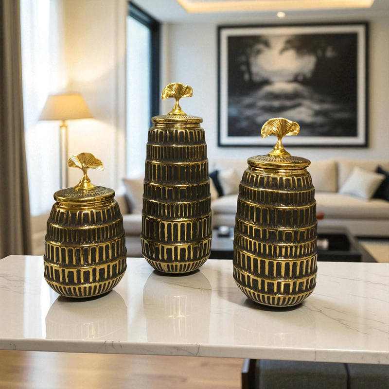 Regalia Falcon Black-Gold Candy Jars