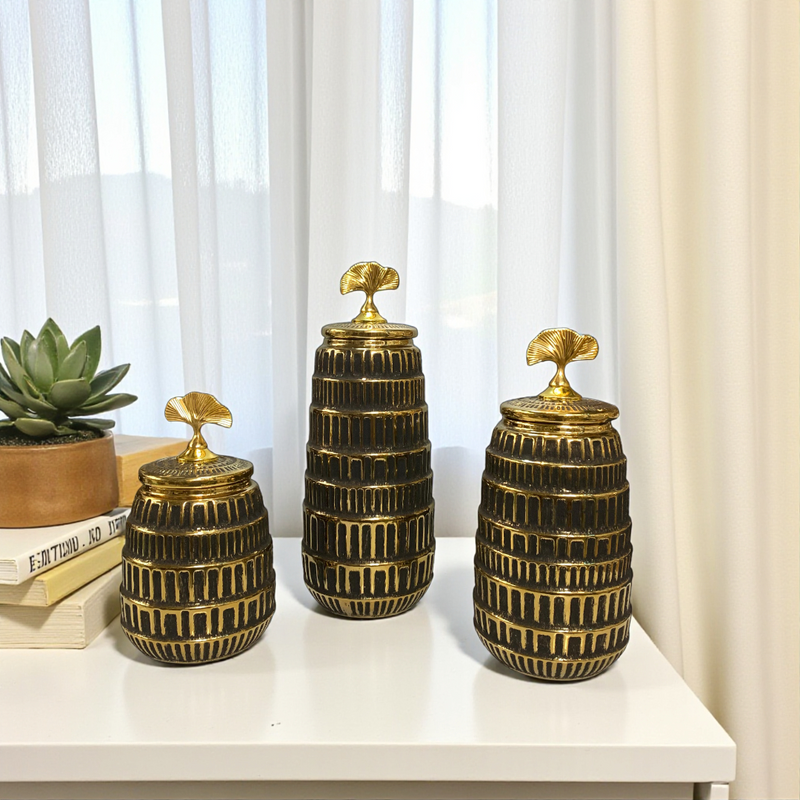 Regalia Falcon Black-Gold Candy Jars