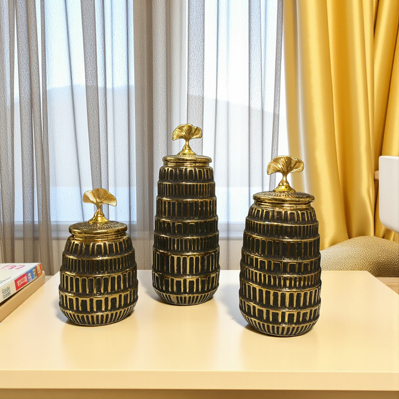 Regalia Falcon Black-Gold Candy Jars