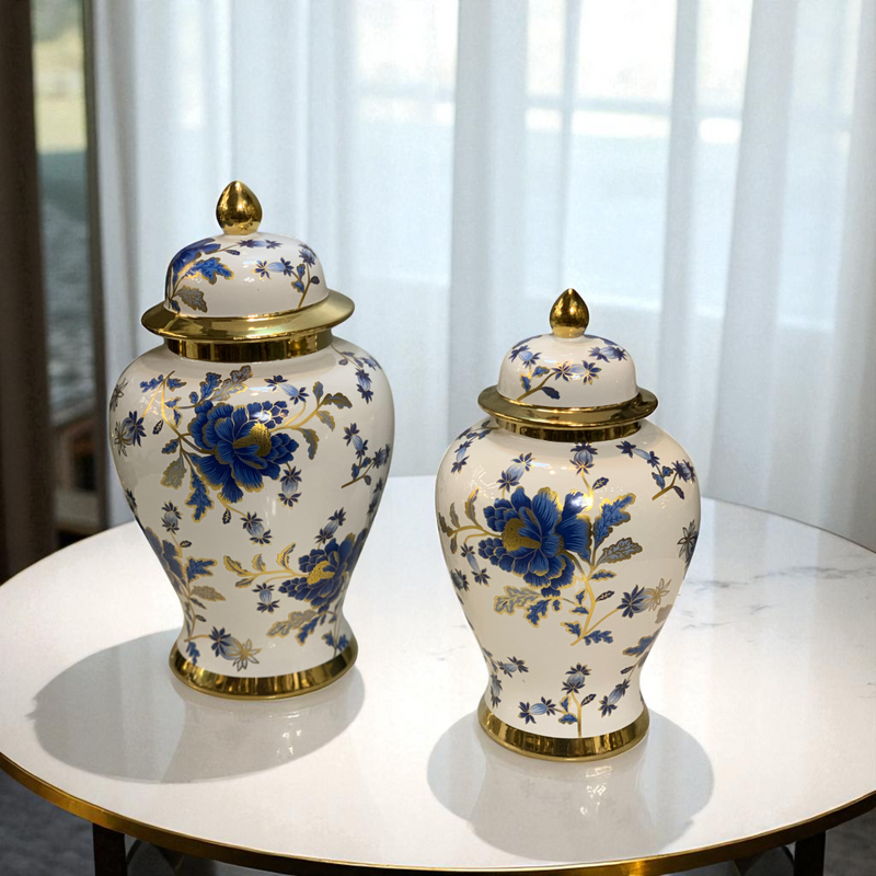 Imperial Blossom Porcelain Urns and Vases