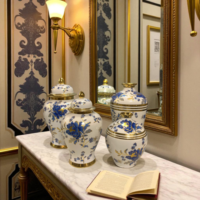 Imperial Blossom Porcelain Urns and Vases