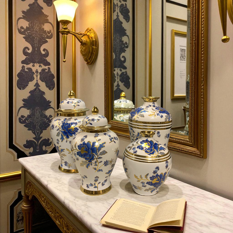 Imperial Blossom Porcelain Urns and Vases