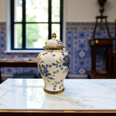 Royal Bloom Porcelain Candy Urns, Jars and Vases