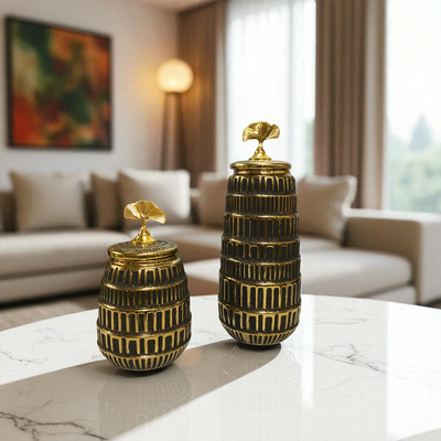 Regalia Falcon Black-Gold Candy Jars