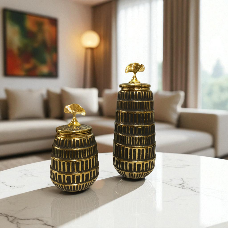 Regalia Falcon Black-Gold Candy Jars