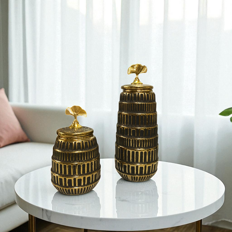 Regalia Falcon Black-Gold Candy Jars