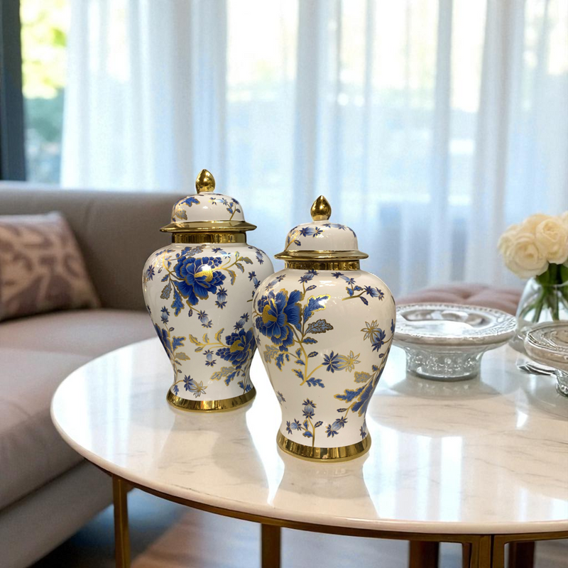 Imperial Blossom Porcelain Urns and Vases