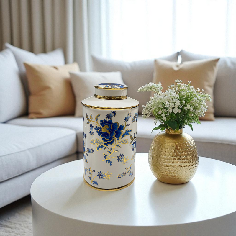 Royal Bloom Porcelain Urns